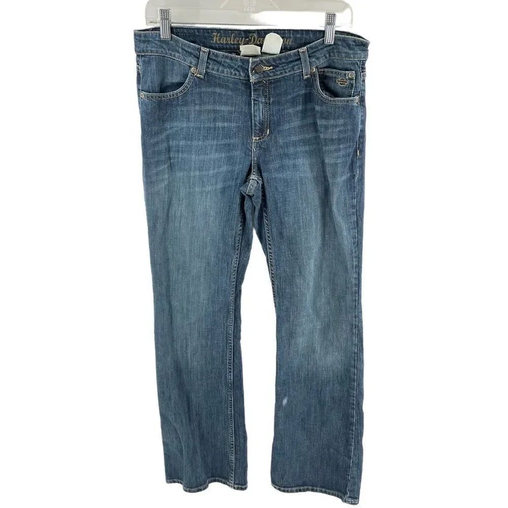 Harley Davidson jeans bootcut 10 tall stretch